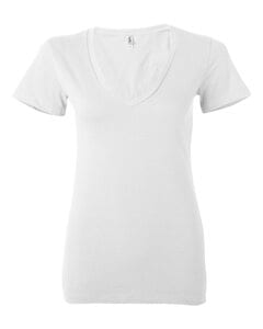 Bella B6035 - Sheer Rib Longer T-shirt for Women Blanco