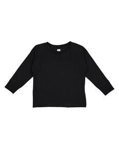 Rabbit Skins 3311 - Toddler 5.5 oz. Jersey Long-Sleeve T-Shirt Negro