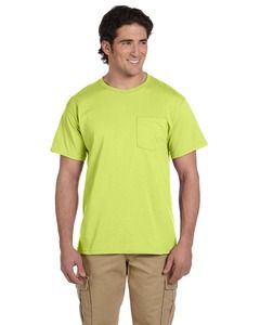 Jerzees 29P - 5.6 oz., 50/50 Heavyweight Blend™ Pocket T-Shirt  Seguridad Verde