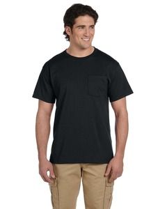 Jerzees 29P - 5.6 oz., 50/50 Heavyweight Blend™ Pocket T-Shirt  Negro