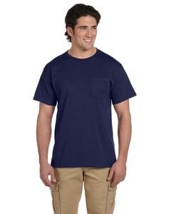 Jerzees 29P - 5.6 oz., 50/50 Heavyweight Blend™ Pocket T-Shirt  Marina