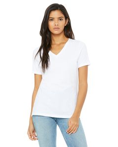 Bella+Canvas 6405 - Missy Jersey Short-Sleeve V-Neck T-Shirt Blanco