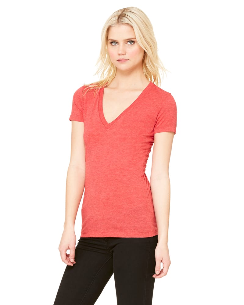 Bella+Canvas 8435 - Ladies Triblend Short-Sleeve Deep V-Neck T-Shirt