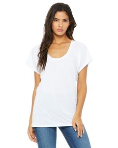Bella+Canvas B8801 - Ladies Flowy Raglan T-Shirt Blanco