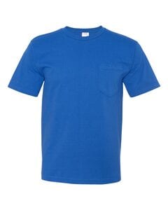Bayside 5070 - USA-Made Short Sleeve T-Shirt With a Pocket Real Azul