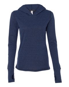 All Sport W3101 - Ladies Triblend Long Sleeve Hooded Pullover