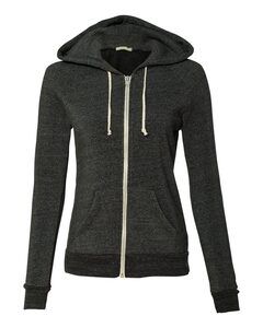 Alternative 9573 - Ladies' Eco-Fleece Adrian Full-Zip Hooded Sweatshirt Eco Black