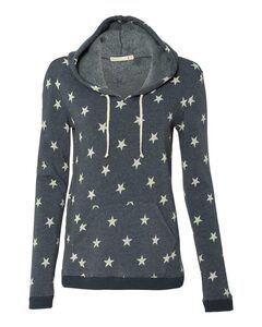 Alternative 9596 - Ladies' Eco-Fleece Athletics Hooded Pullover Stars/ Eco True Navy