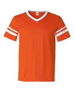 Augusta Sportswear 360 - Remera jersey con mangas con rayas Orange/ White