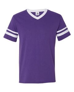 Augusta Sportswear 360 - Remera jersey con mangas con rayas Purple/ White