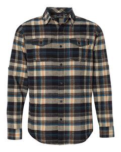 Burnside B8210 - Camisa de franela de manga larga Dark Khaki