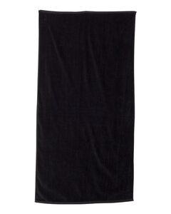 Carmel Towel Company C3060 - Velour Beach Towel Negro