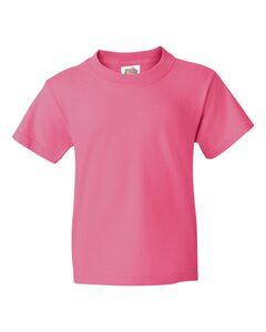 Fruit of the Loom 3930BR - Youth Heavy Cotton HD™ T-Shirt Rosa Fluor