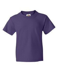 Fruit of the Loom 3930BR - Youth Heavy Cotton HD™ T-Shirt Púrpura