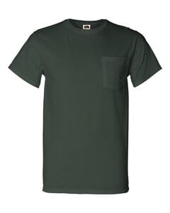Fruit of the Loom 3930PR - Heavy Cotton HD™ T-Shirt with a Left Chest Pocket Verde Oscuro