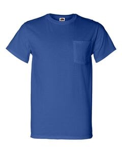 Fruit of the Loom 3930PR - Heavy Cotton HD™ T-Shirt with a Left Chest Pocket Real Azul