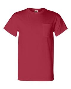 Fruit of the Loom 3930PR - Heavy Cotton HD™ T-Shirt with a Left Chest Pocket True Red