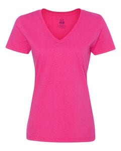 Fruit of the Loom L39VR - Ladies' Heavy Cotton HD™ V-Neck T-Shirt Cyber Pink
