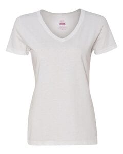 Fruit of the Loom L39VR - Ladies' Heavy Cotton HD™ V-Neck T-Shirt Blanco