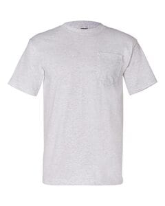Bayside 7100 - USA-Made Short Sleeve T-Shirt with a Pocket Gris mezcla