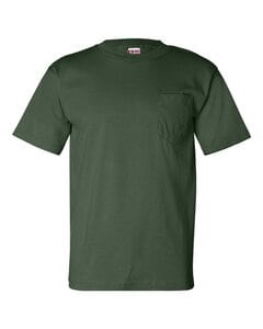 Bayside 7100 - USA-Made Short Sleeve T-Shirt with a Pocket Verde Oscuro