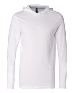 Bella+Canvas 3512 - Unisex Long Sleeve Jersey Hooded T-Shirt Blanco