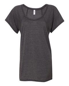Bella+Canvas 8801 - Ladies' Flowy Raglan T-Shirt Dark Grey Heather