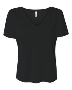 Bella+Canvas 8815 - Remera suelta con cuello en V y manga corta  Negro