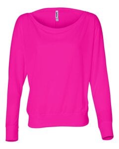 Bella+Canvas 8850 - Ladies' Flowy Off Shoulder Long Sleeve Shirt Rosa Fluor