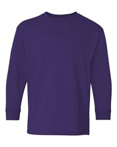 Gildan 5400B - Remera manga larga Heavy Cotton para jóvenes  Púrpura