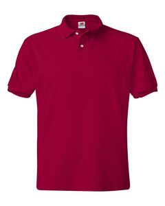 Hanes 054X - Blended Jersey Sport Shirt De color rojo oscuro