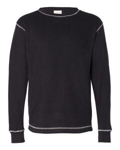 J. America 8238 - Vintage Long Sleeve Thermal T-Shirt Black/ Vintage White
