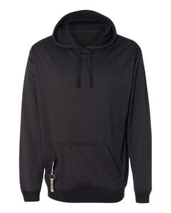 J. America 8615 - Tailgate Poly Fleece Hooded Pullover Sweatshirt Negro