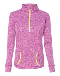 J. America 8617 - Ladies Cosmic Fleece Quarter Zip Pullover