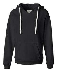 J. America 8836 - Ladies Sueded V-Neck Hooded Sweatshirt