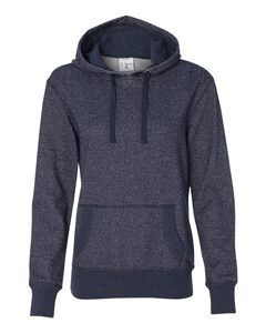 J. America 8860 - Ladies' Glitter French Terry Hooded Pullover Marina