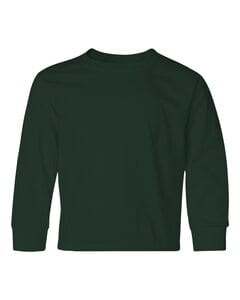 JERZEES 29BLR - Heavyweight Blend™ 50/50 Youth Long Sleeve T-Shirt Verde Oscuro