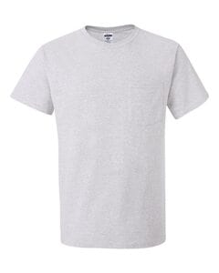 JERZEES 29MPR - Heavyweight Blend™ 50/50 T-Shirt with a Pocket Gris mezcla