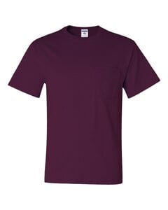 JERZEES 29MPR - Heavyweight Blend™ 50/50 T-Shirt with a Pocket Granate