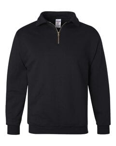 JERZEES 4528MR - NuBlend® SUPER SWEATS® Quarter-Zip Pullover Sweatshirt Negro