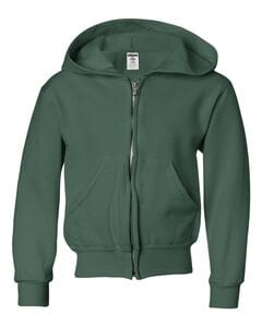 JERZEES 993BR - NuBlend® Youth Full-Zip Hooded Sweatshirt Verde bosque