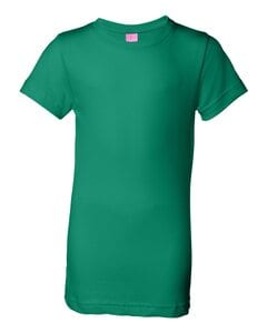 LAT 2616 - Girls' Fine Jersey Longer Length T-Shirt Kelly