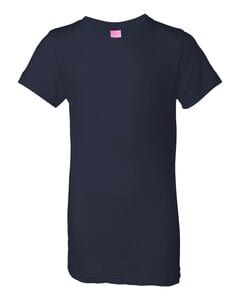 LAT 2616 - Girls' Fine Jersey Longer Length T-Shirt Marina