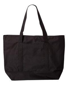 Liberty Bags 7006 - Bay View Zipper Tote Black/ Black