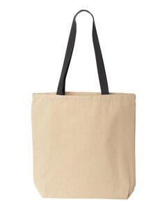 Liberty Bags 8868 - Bolsa de 11 onzas de color natural con manijas contrastantes Natural/ Black