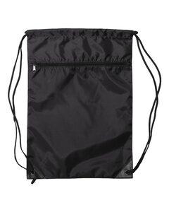Liberty Bags 8888 - Denier Nylon Zippered Drawstring Backpack Negro