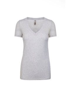 Next Level 6740 - Triblend Cuello en V profundo Heather White