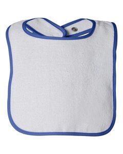 Rabbit Skins 1003 - Infant Terry Snap Bib w/ Contrast Color Binding Real Azul