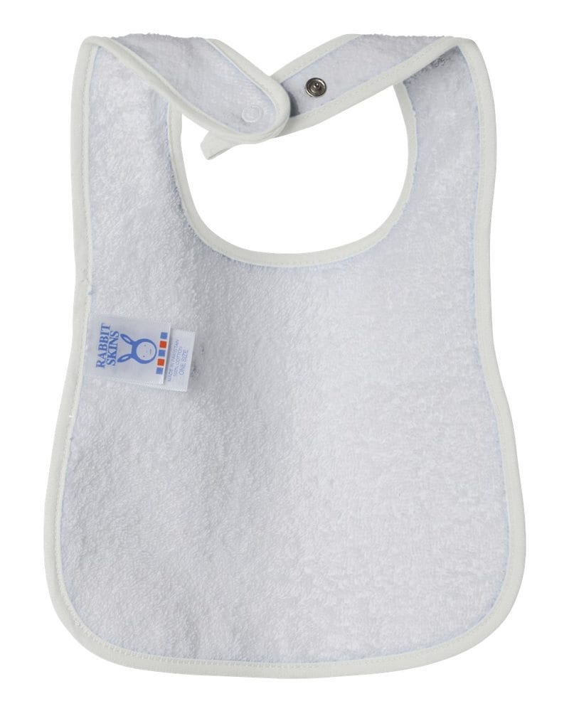 Rabbit Skins 1003 - Infant Terry Snap Bib w/ Contrast Color Binding