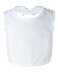 Rabbit Skins 1005 - Babero jersey One-ply de Velcro Blanco